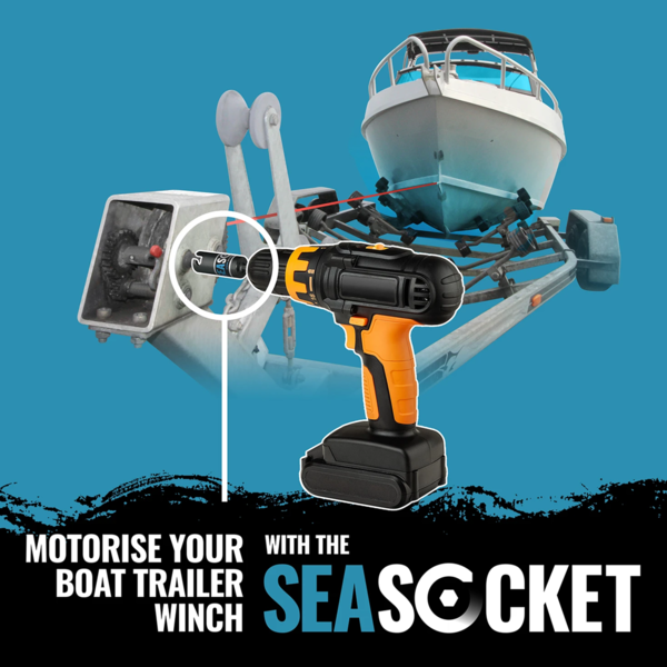 Trailer Winch Power Assist Drill Attachment 