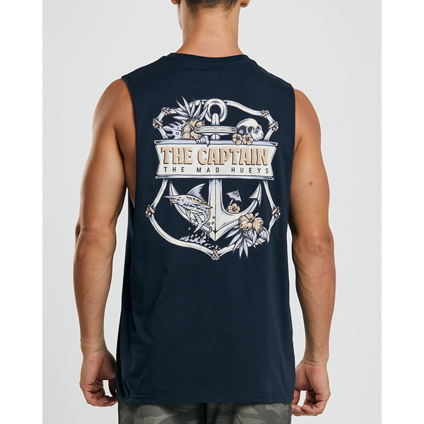 Tropic Captain Muscle T-Shirt - Navy