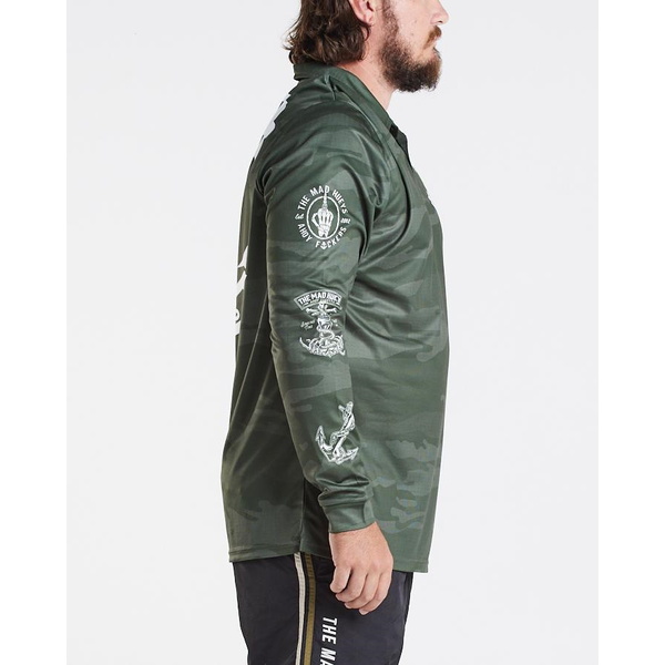 Wild Anchor Upf50+ Fishing Jersey - Dusty Green