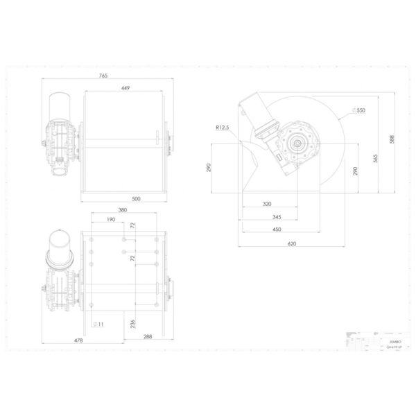 Gx6 Charter Jumbo Anchor Drum Winch 24V (18-30M Boats)