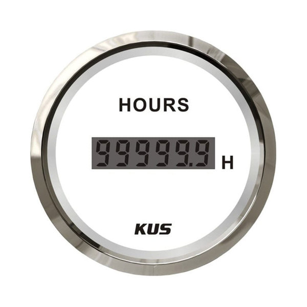 Hourmeter Digital White 52Mm 12/24V
