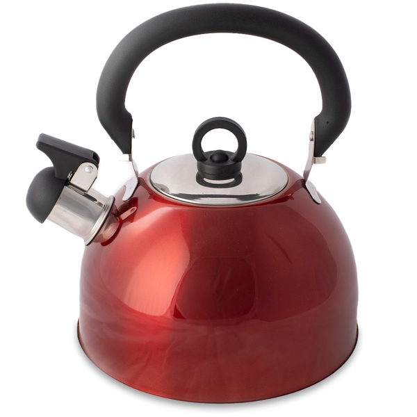 Premium Ss Red Whistling Kettle 4.0 Litres 