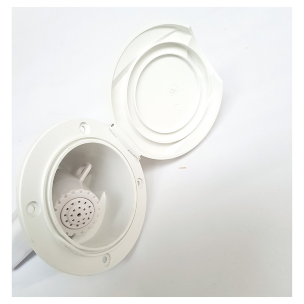 Flush Mount Compact Shower Kit 95Mm - White