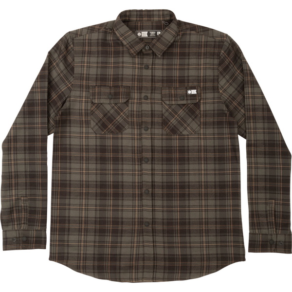 Boatyard Tech Long Sleeve Woven Flannel Shirt - Evergreen