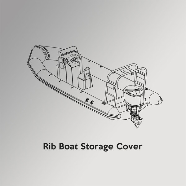 Boat Cover Inflatable Rib W/Center Console Ma603-8 (4.7-5.0M)