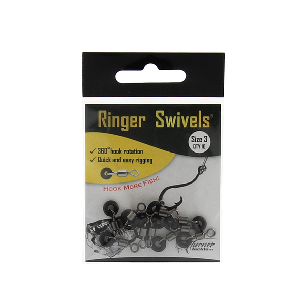 Bait Rigging O-Ring Swivels - Size 3 - Qty 10 (10/0-12/0) 