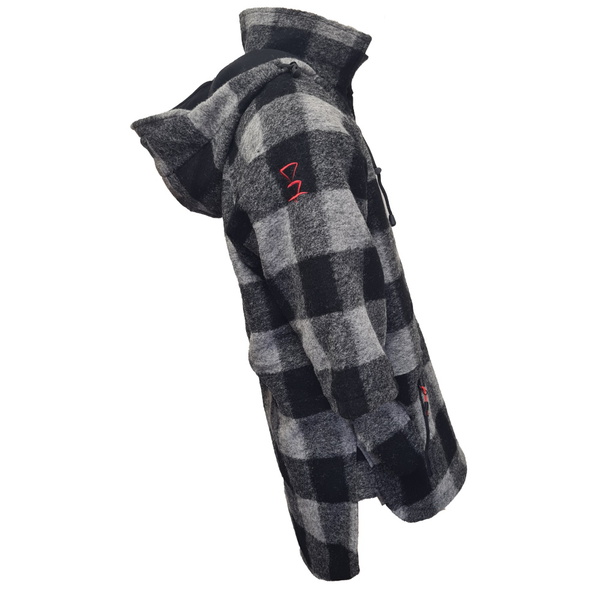 Wilder Woolen Short Sleeve Jacket - Black / Grey
