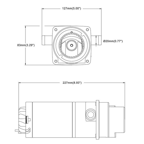 24V Electric Toilet Part- Motor And Pump Assembly