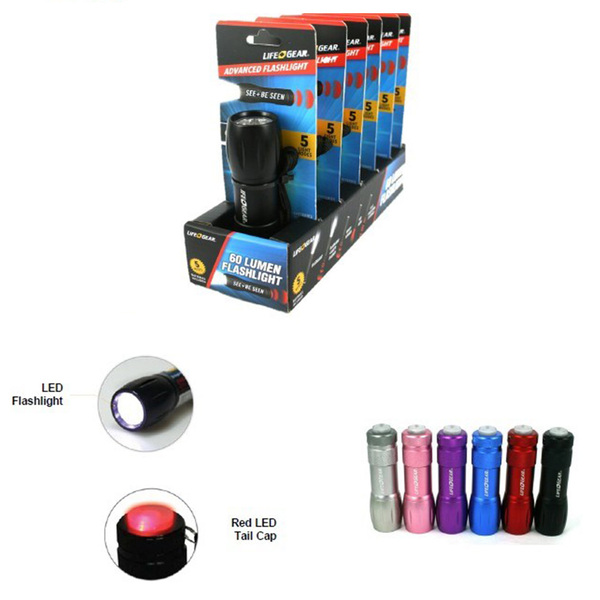 100 Lumen Mini Flashlight W/Sos Function 3Aaa