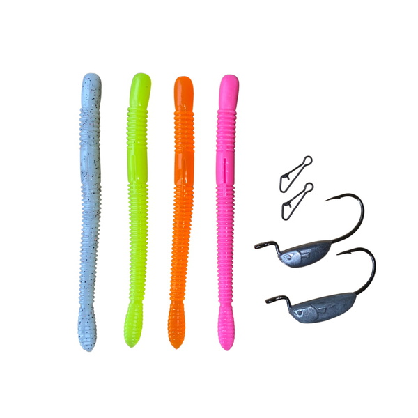 Sandworms Bleeder Softbaits & Jig Heads Pack  