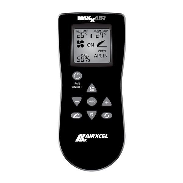 Maxxfan Plus W/Thermo, Power Lift, Rain Sensor, Remote