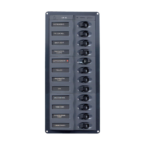 902Nmv 12 Switch Circuit Breaker Panel (No Meter)
