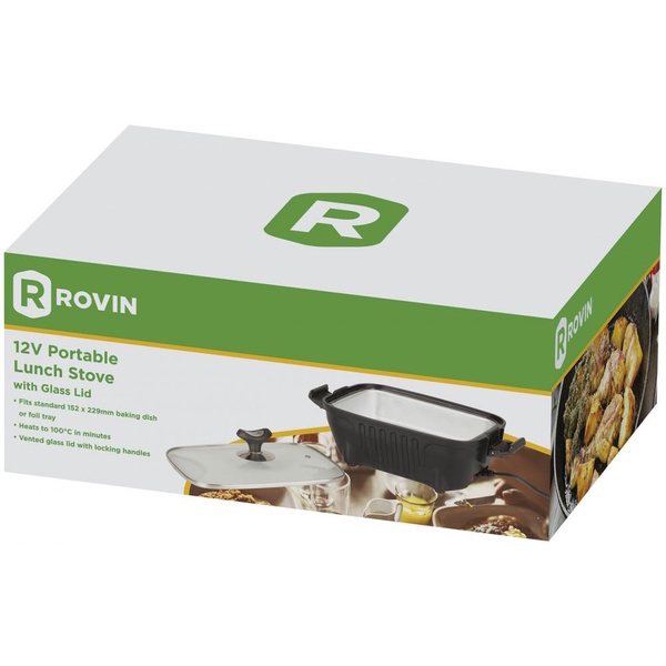 12V Portable Lunch Stove With Glass Lid