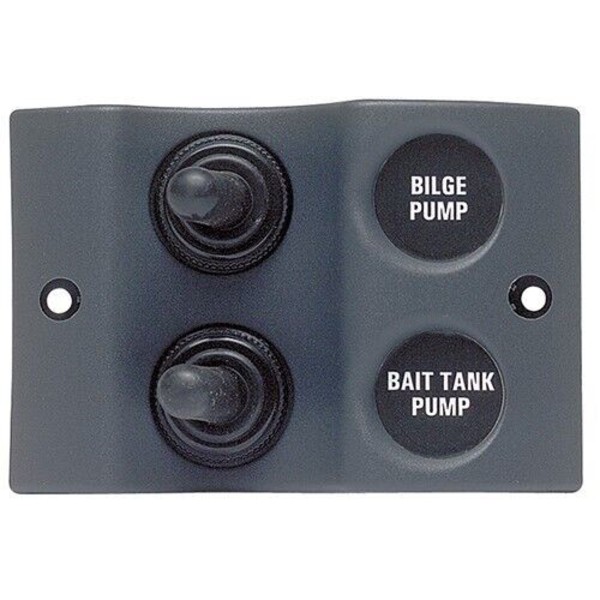 900-2Wp 12V 2-Switch Waterproof Micro Marine Switch Panel  (2 X 2-Way)