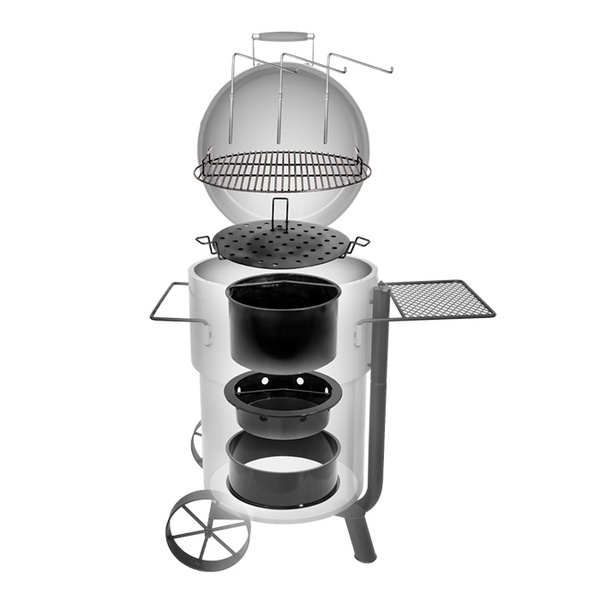 Bronco Pro Bbq  Charcoal Drum Grill & Smoker  