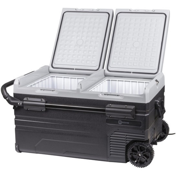 75L Rovin Dual Zone Portable Fridge Or Freezer W/Wheels 