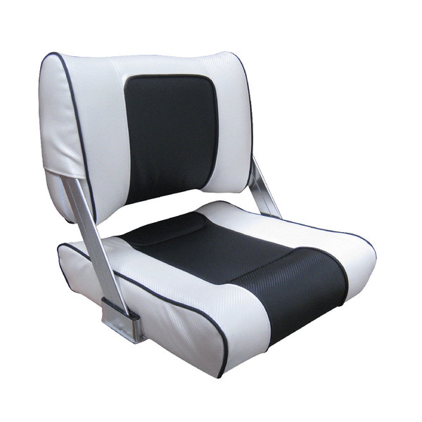 Deluxe Flip Back Reversiblle Seat White Carbon/Charcoal Trim (Full Size Version)