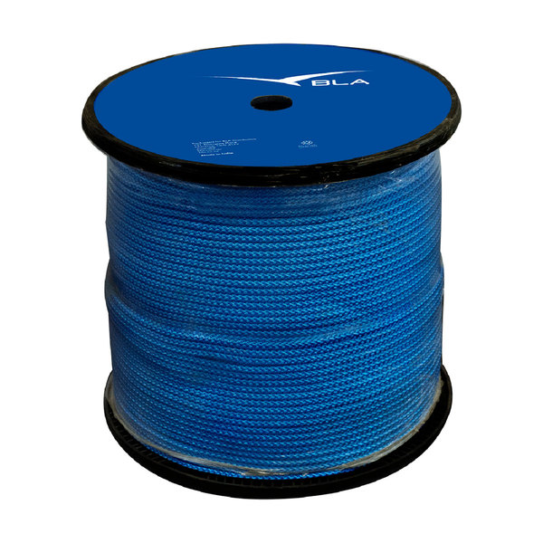 4Mm Blue Polyester Plaited Rope (Per Metre) 