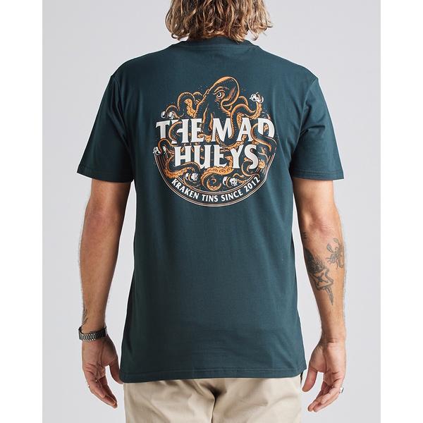 Kraken Some Tins Tee - Pine Green