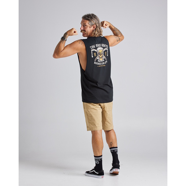Still Hooked For Life Short Sleeve Muscle Tee - Black