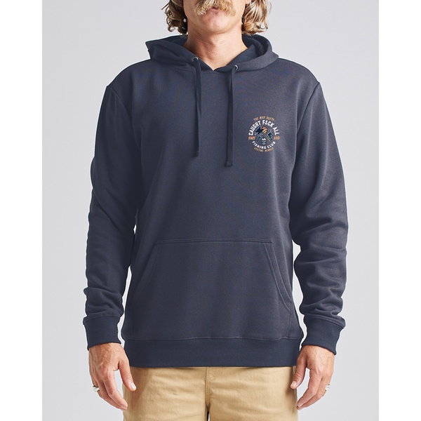 Still Catching Fk All Fleece Pullover Hoodie - Navy