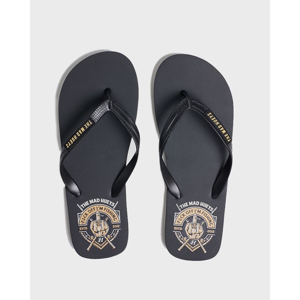 Fk Off Im Fishing Jandals - Black