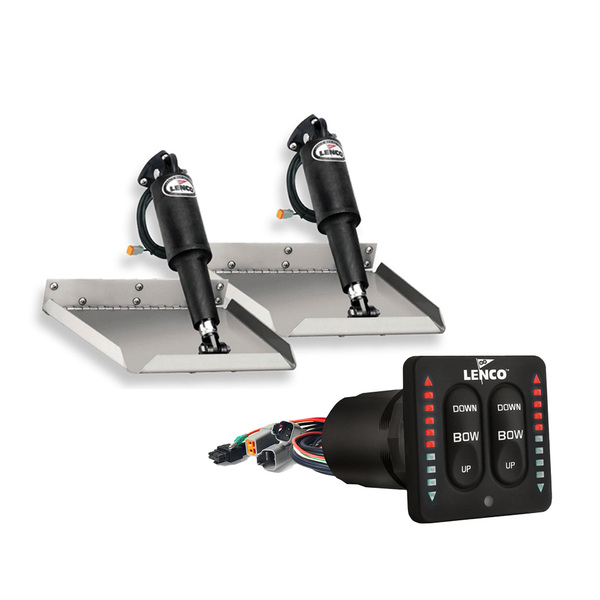 12v Trim Tabs w/Auto Retract + non-LED Switch 9"x12" (1 only)