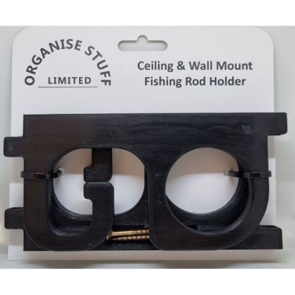Wall Or Ceiling Mount Rod Holder - 2 Rod Interlockable