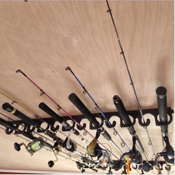 Wall Or Ceiling Mount Rod Holder - 2 Rod Interlockable
