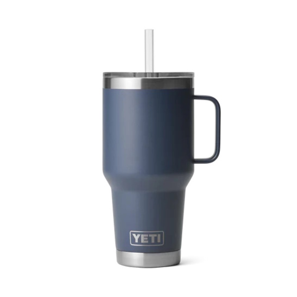 Rambler 35Oz (1035Ml) Mug With Straw - Navy
