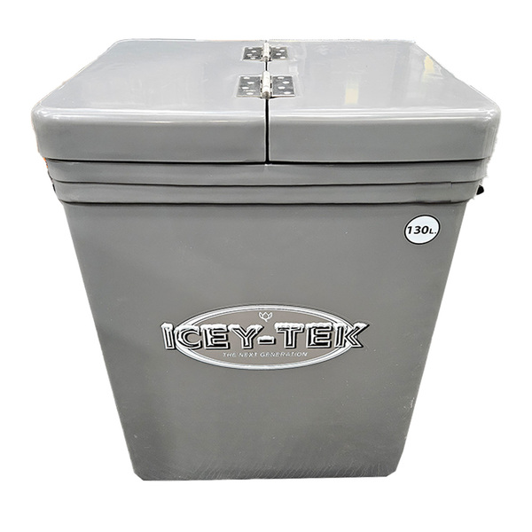 High Ice Box Split Lids 130 Litre Grey  