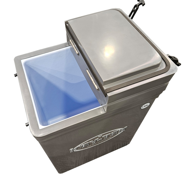 High Ice Box Split Lids 130 Litre Grey  