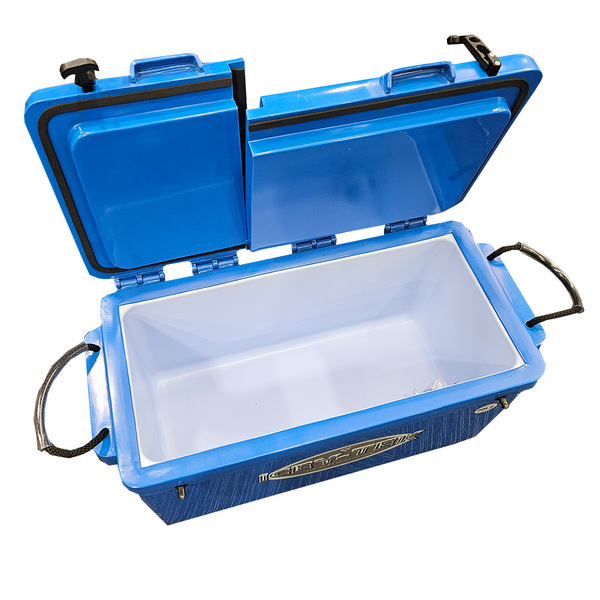 Long Ice Box Split Lids 70 Litre Blue  