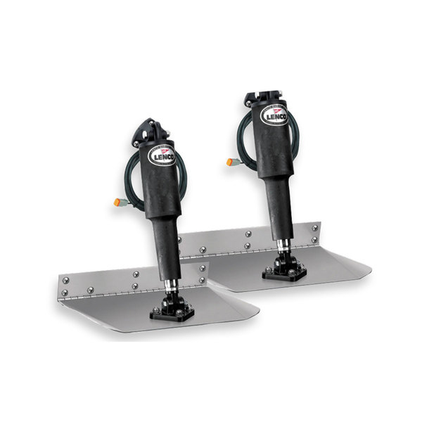 Premium 12v Trim Tab Set w/LED Indicator Switch and Auto Retract 12" x 18"