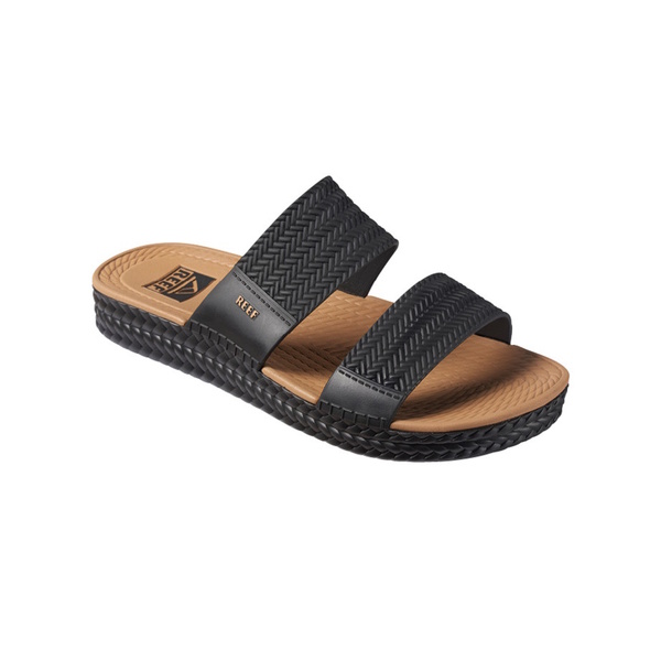 Womens Water Vista Slides Black/Tan