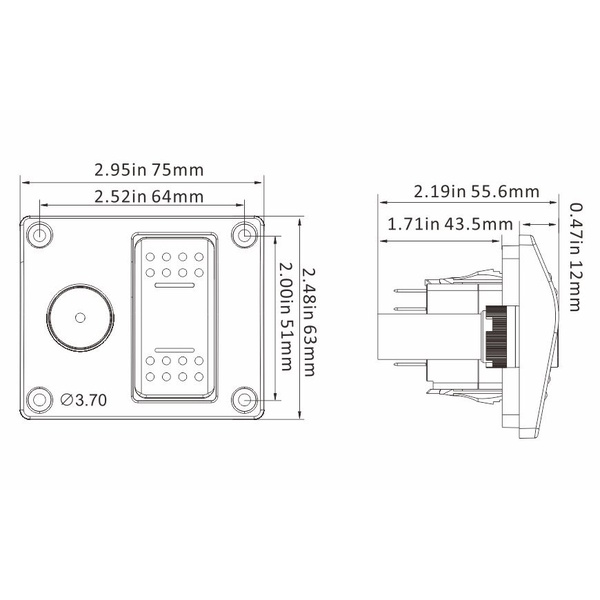 3 Way Bilge Pump Switch Panel With Alarm Plus Led Alarm