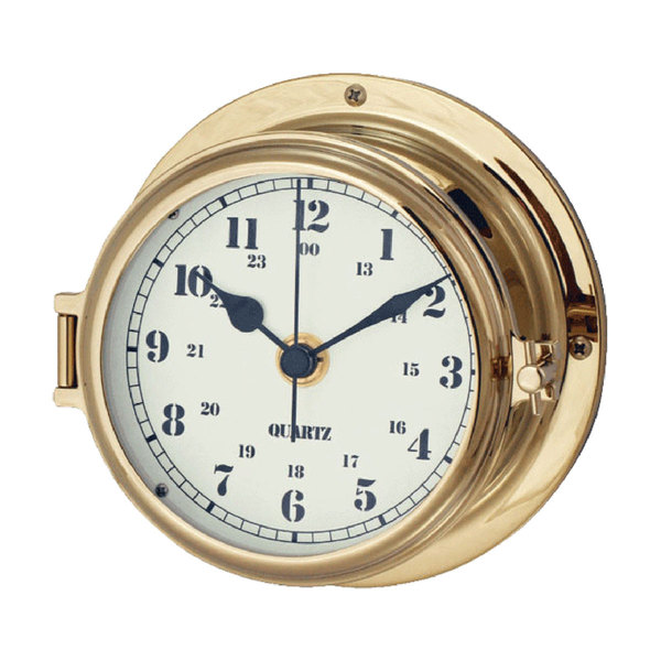 Premium Brass Hinged Clock 4.5" Open Face