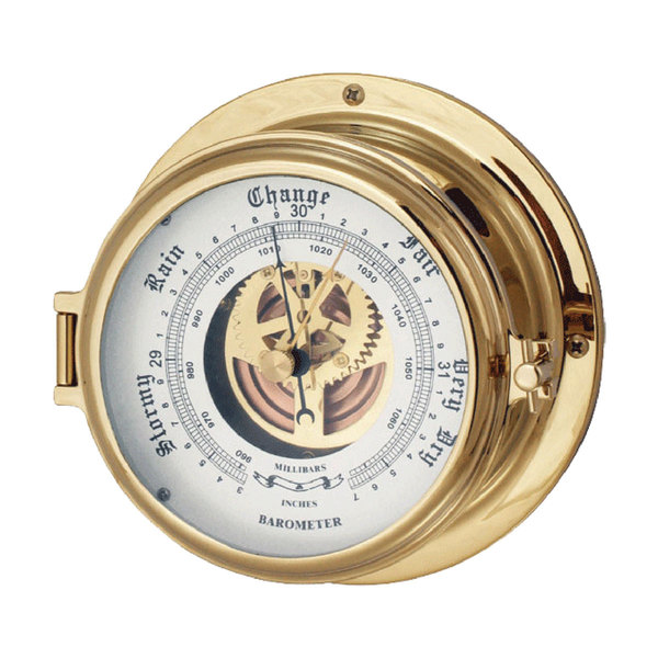 Brass Hinged Barometer 105Mm (4.5")