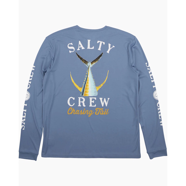 Tailed Long Sleeve Sun Shirt / Fishing Jersey - Marine Blue