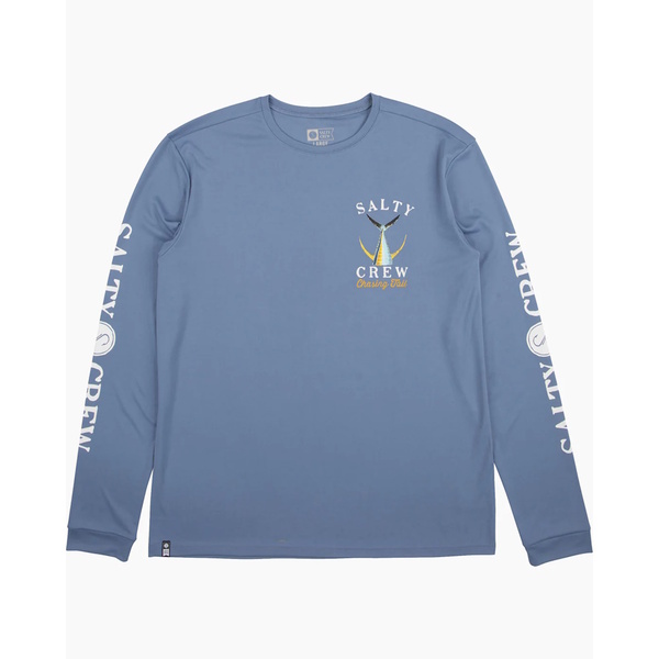 Tailed Long Sleeve Sun Shirt / Fishing Jersey - Marine Blue