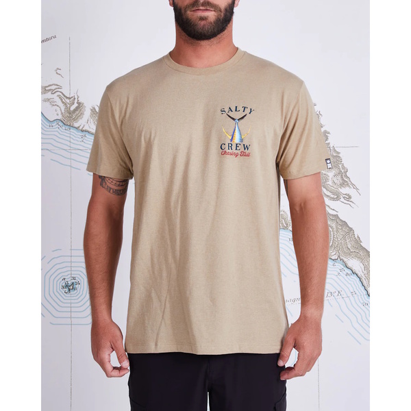 Tailed Short Sleeve T-Shirt Khaki Heather