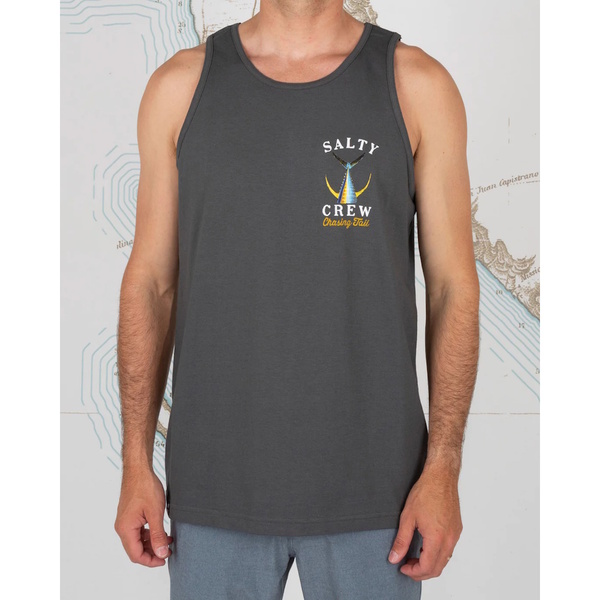 Tailed Sleeveless Tank Singlet - Charcoal