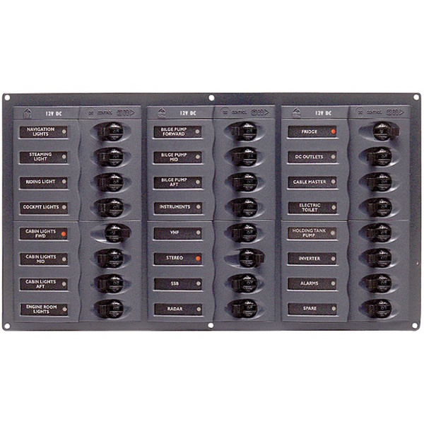 905Nm 12V Circuit Dc Panel - 24-Way Panel