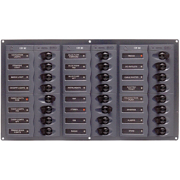 905NM 12v Circuit DC Panel - 24-Way Panel