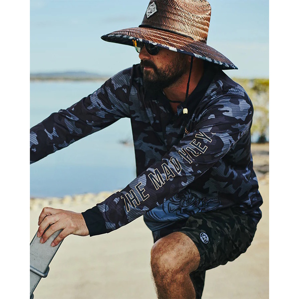 Keeping It Reel Long Sleeve Upf50+ Fishing Jersey - Black