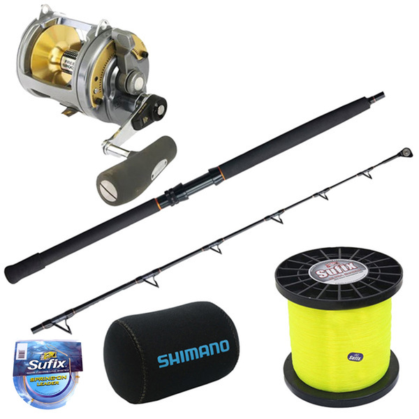 Tyrnos 50 Lrs 2 Speed Reel W/ Backbone 24Kg Roller Tip -Package-