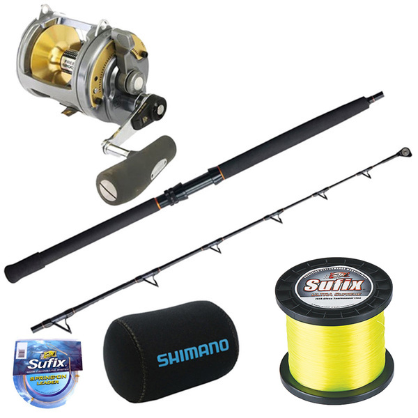Tyrnos 50 Lrs 2 Speed Reel W/ Backbone 24Kg Roller Tip -Package-