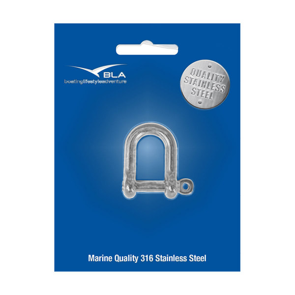 Ss Standard Dee Shackle (Captive Pin) 6Mm 1400Kg Bs