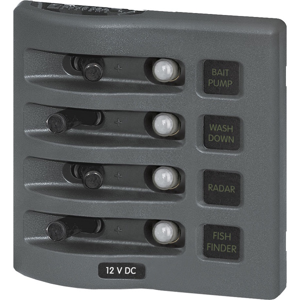 Weatherdeck 4374 12V Weatherproof Circuit Breaker Panel  4-Switch
