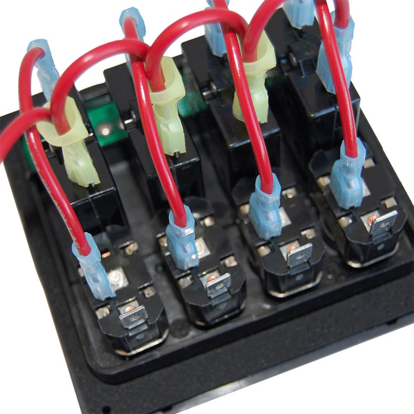 Weatherdeck 4374 12V Weatherproof Circuit Breaker Panel  4-Switch